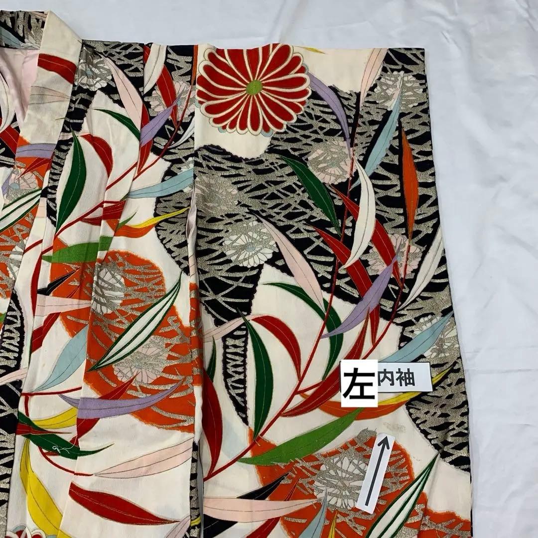 507agu50□七五三 5歳 小柄な7歳 セミアンティーク 女児 着物のみ□