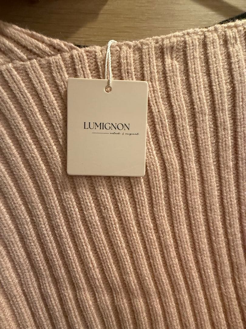 ワンピース Lumignon ribbon shoulder knit ensemble