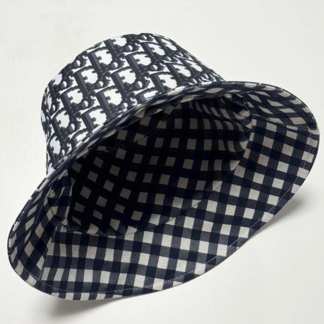 【新品未使用】ディオール　DIOR バケハ　チェック　リバーシブル　ハット