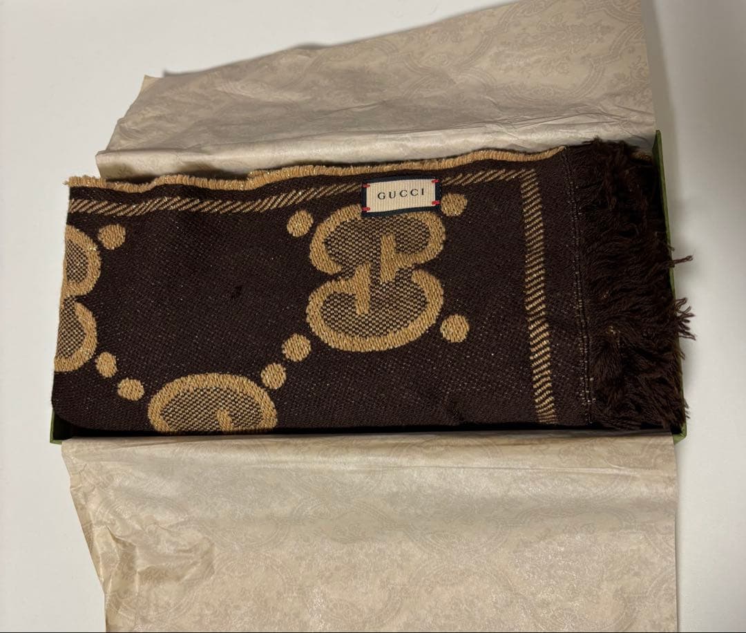 ※魂さん専用※GUCCI GG ウールラメジャカードスカーフマフラー