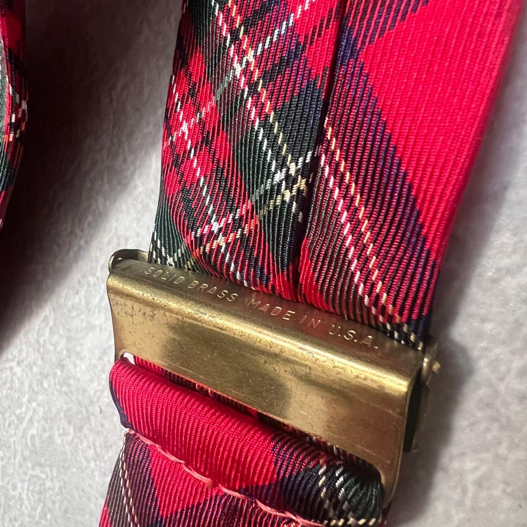 【極美品】ポロラルフローレン USA製 サスペンダー タータンチェック