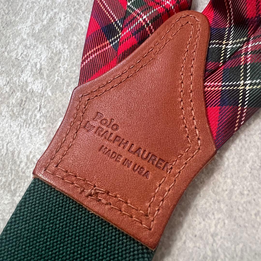 【極美品】ポロラルフローレン USA製 サスペンダー タータンチェック