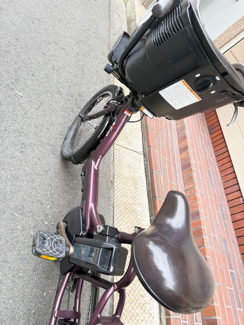 大阪府　子供乗せ　ヤマハ　電動アシスト自転車 チャイルドシート付き パープル