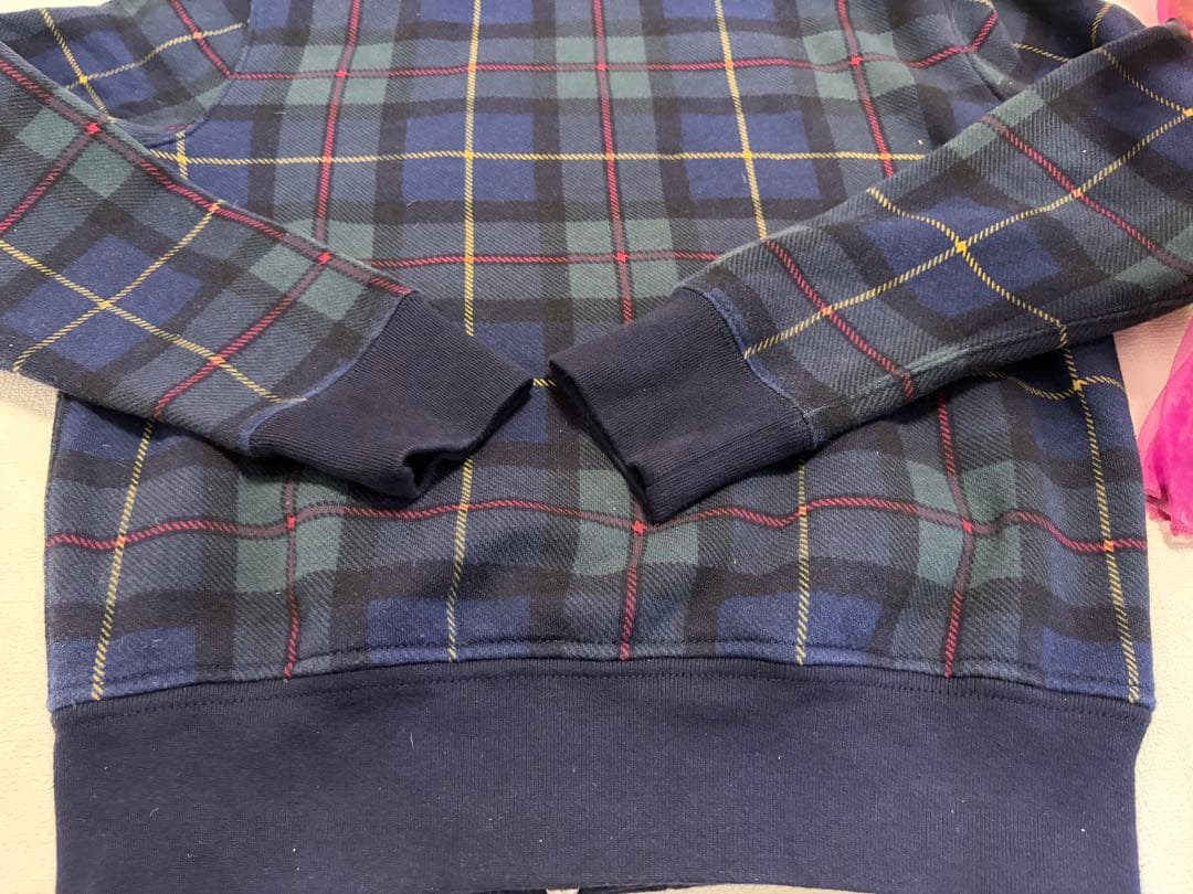 N*g様 美品‼️ラルフローレン　ビッグポニー　ダブルジップパーカー　チェック柄