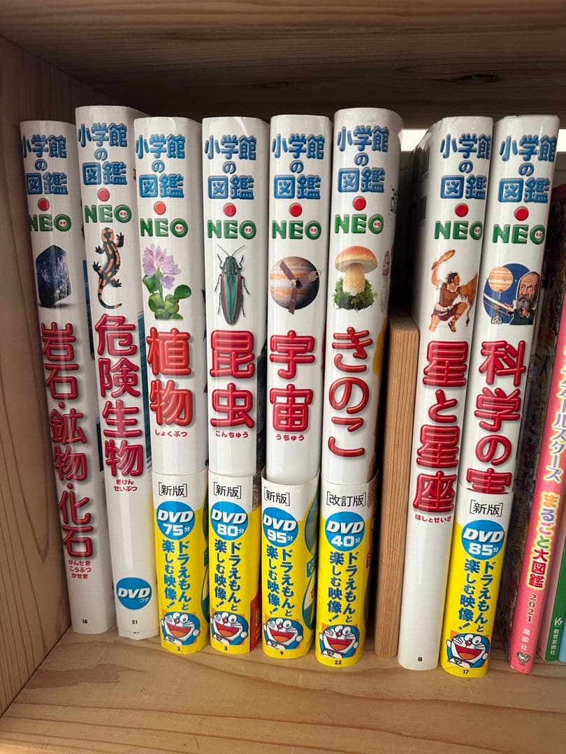 【美品】小学館の図鑑NEO 8冊セット DVD付