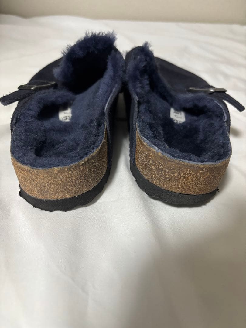 ビルケンシュトック ボストン シアリング ボア ネイビー 40 26センチ