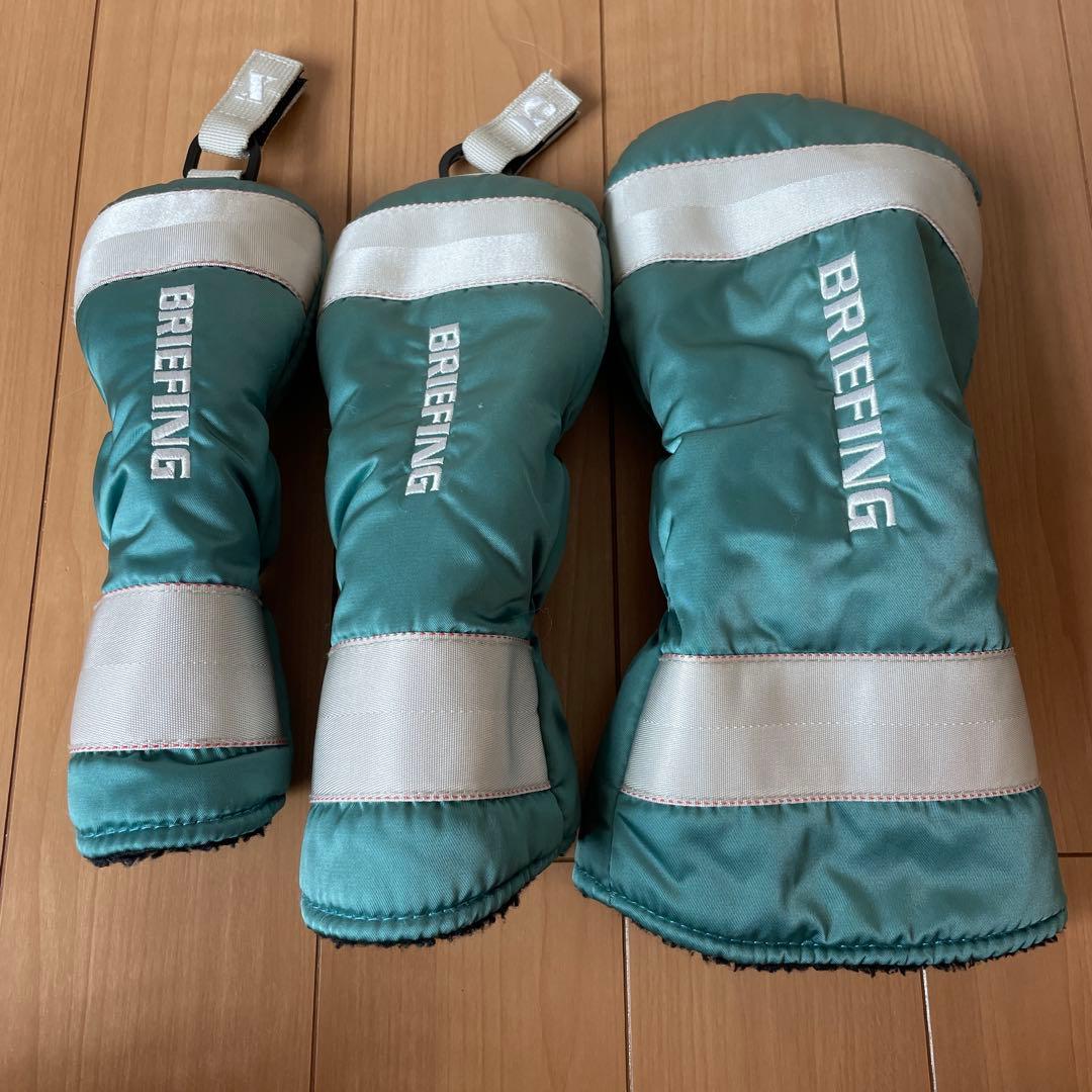 BRIEFING ゴルフバッグ ヘッドカバーセット　ピーコックグリーン