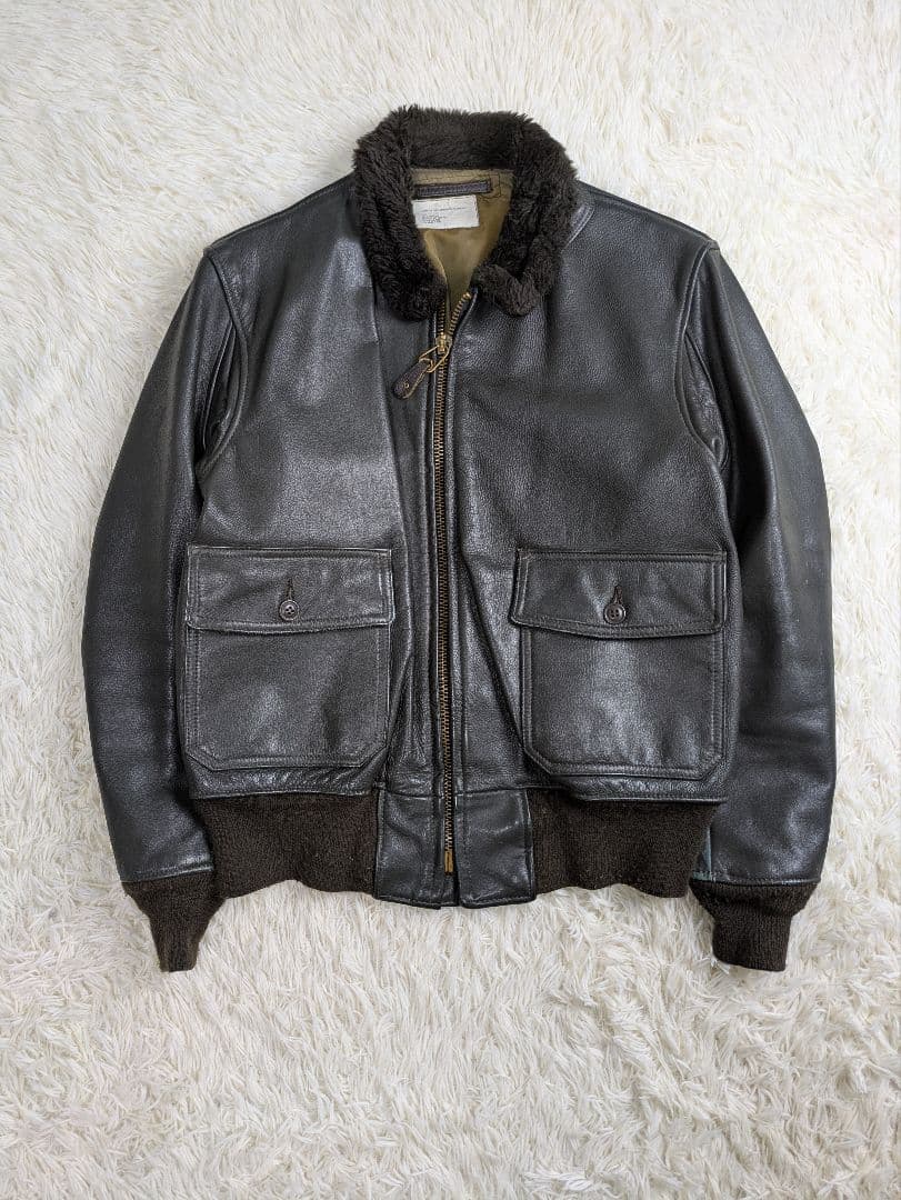 実物 80s サイズ42 G-1 USN レザージャケット フライトジャケット