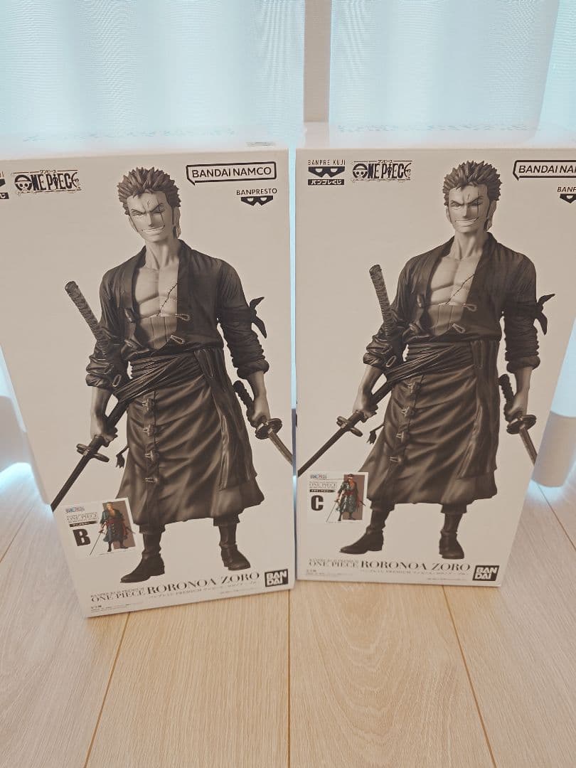 バンプレくじ　プレミアムロロノア・ゾロ B賞アニメカラーC賞メタリックカラー