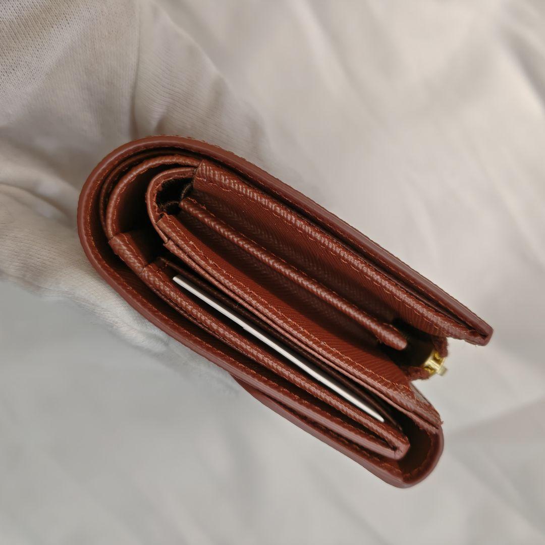 未使用級　agnes b. 三つ折り財布 　アニエスベー　ブラウン
