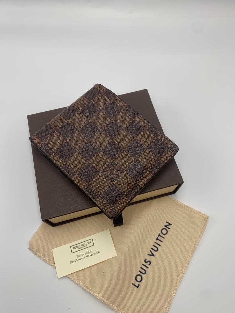 ルイヴィトン ダミエ グラフィット フロリン 二つ折り財布 ブラウンパスケース