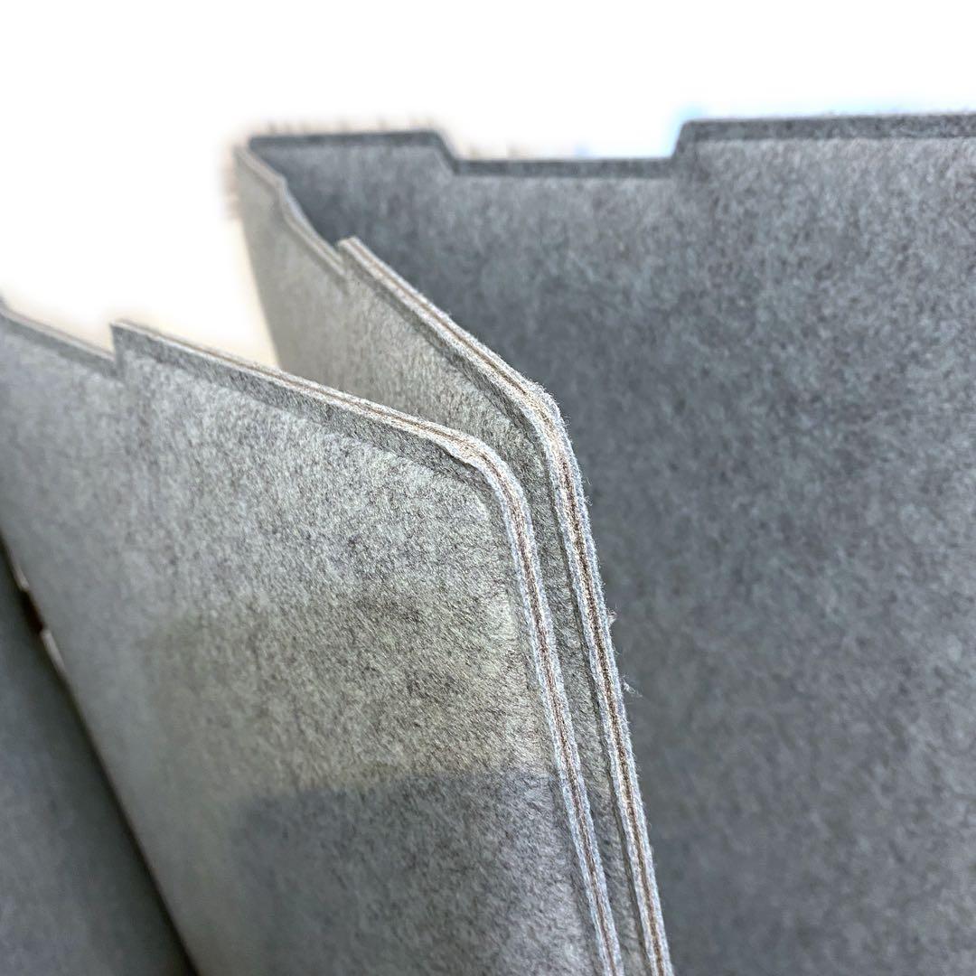 TRANQORDトランコード 吸音パーテーション/160cm/4連/アイスブルー