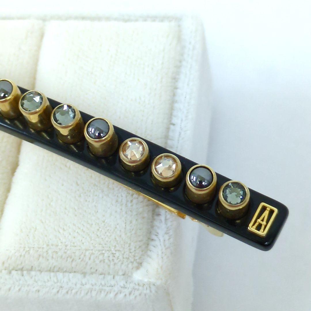 アレクサンドルドゥパリ ヘアピン ライトブラウン グレー系 ラインストーン