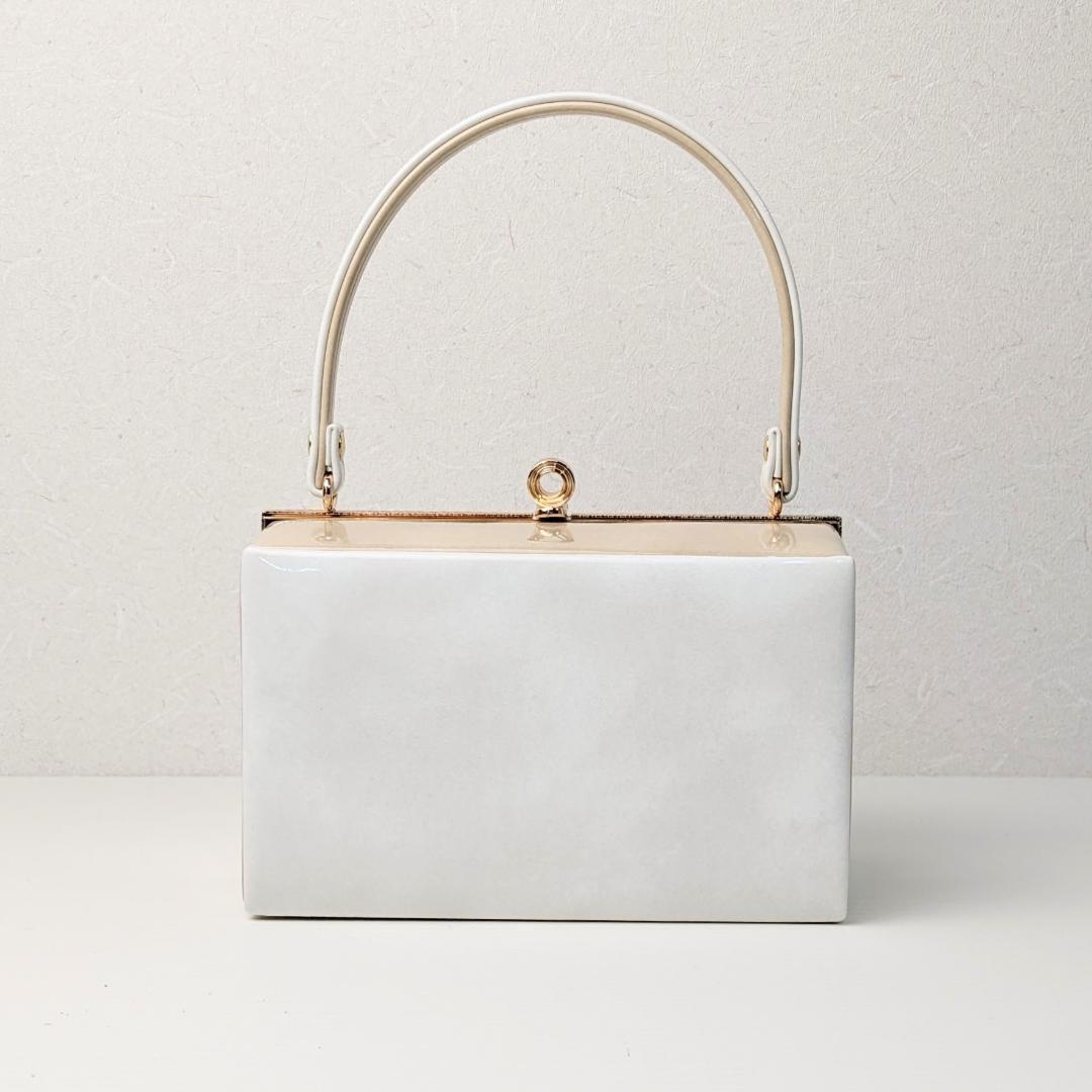 和装 草履 バッグ セット エナメル 白 ホワイト フリーサイズ u59