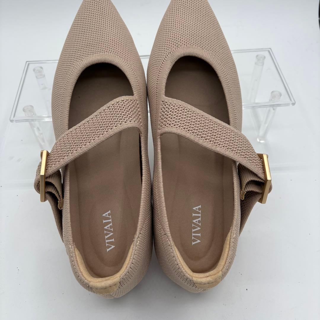 ビバイア 【23.5】マリア　ポインテッドトゥ メリージェーン フラットシューズ