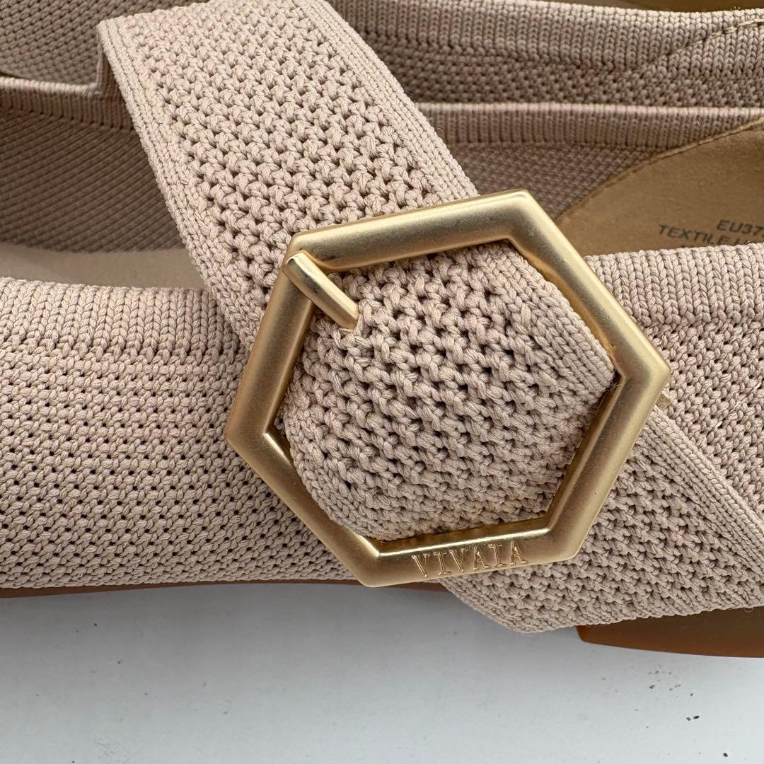 ビバイア 【23.5】マリア　ポインテッドトゥ メリージェーン フラットシューズ