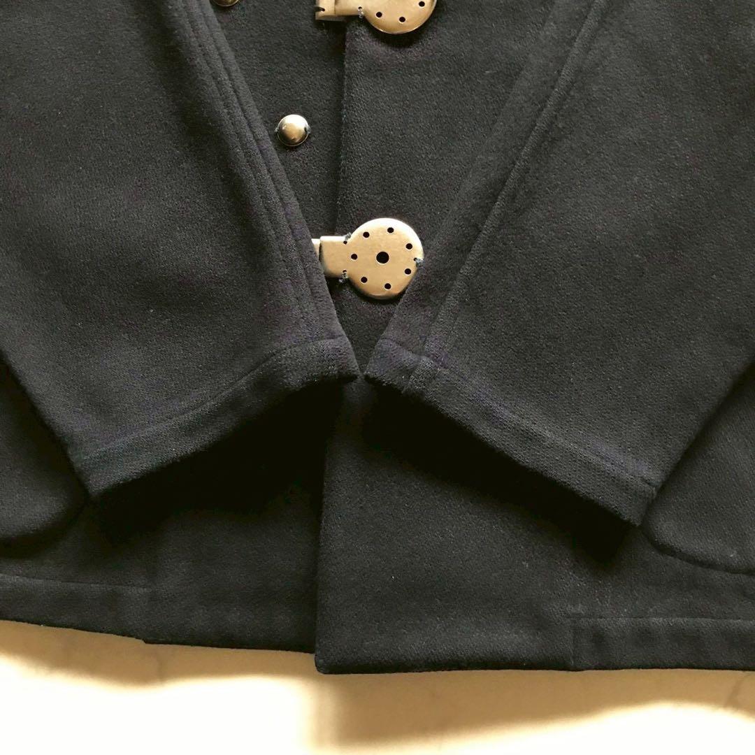 美品/激レア✨ヨウジヤマモト ウールコート シルバー金具 ネイビー Lサイズ相当