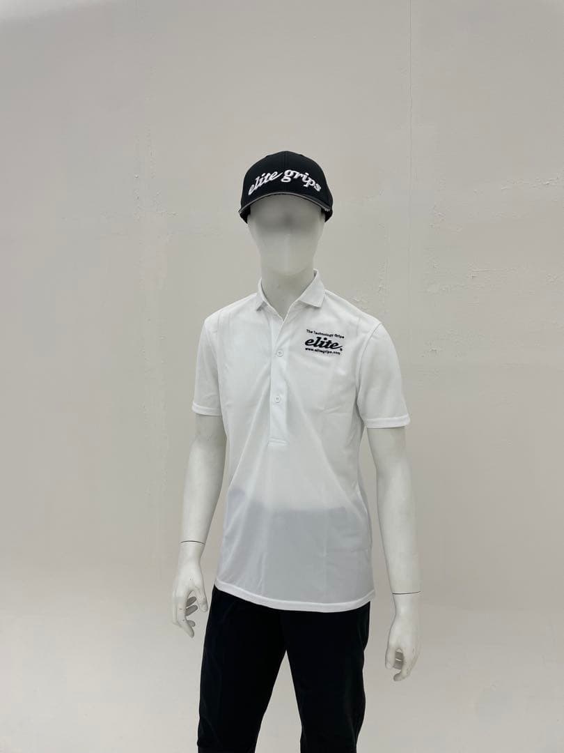 エリートグリップ　半袖ポロシャツ　スリムフィット　ホワイト　L 新品