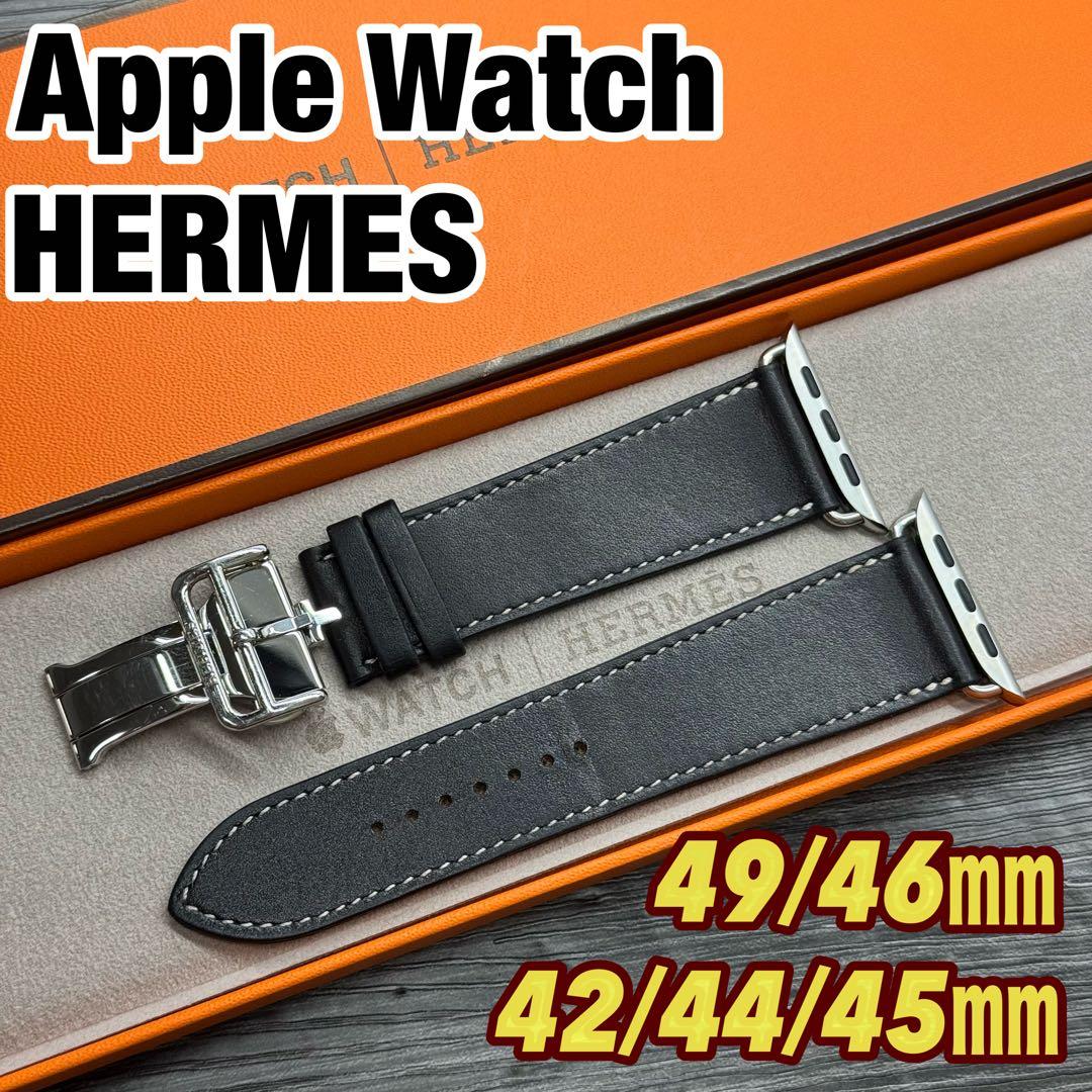2903 Apple Watch エルメス　エベンヌ　バックル　レザー　バンド
