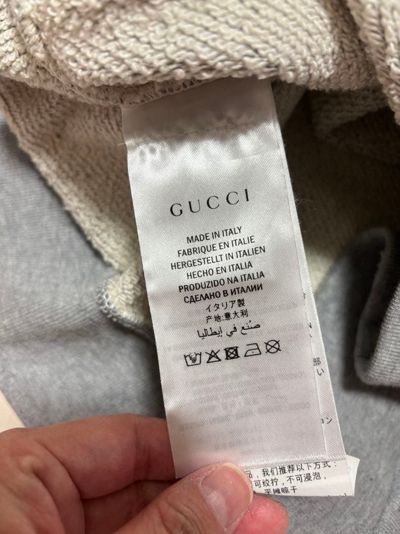 【GUCCI】グッチ トレーナー スウェットタイガー刺繍 グレー XS