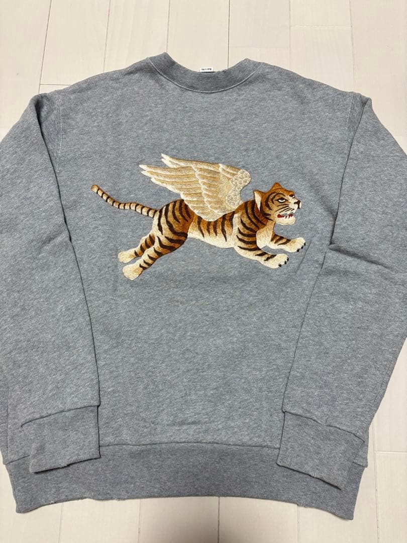 【GUCCI】グッチ トレーナー スウェットタイガー刺繍 グレー XS