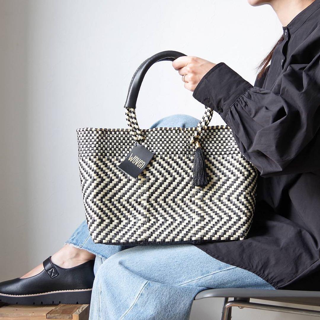 WOVEN ウーヴン　メキシコ製 バスケットバッグ メルカドバッグ かごバッグ