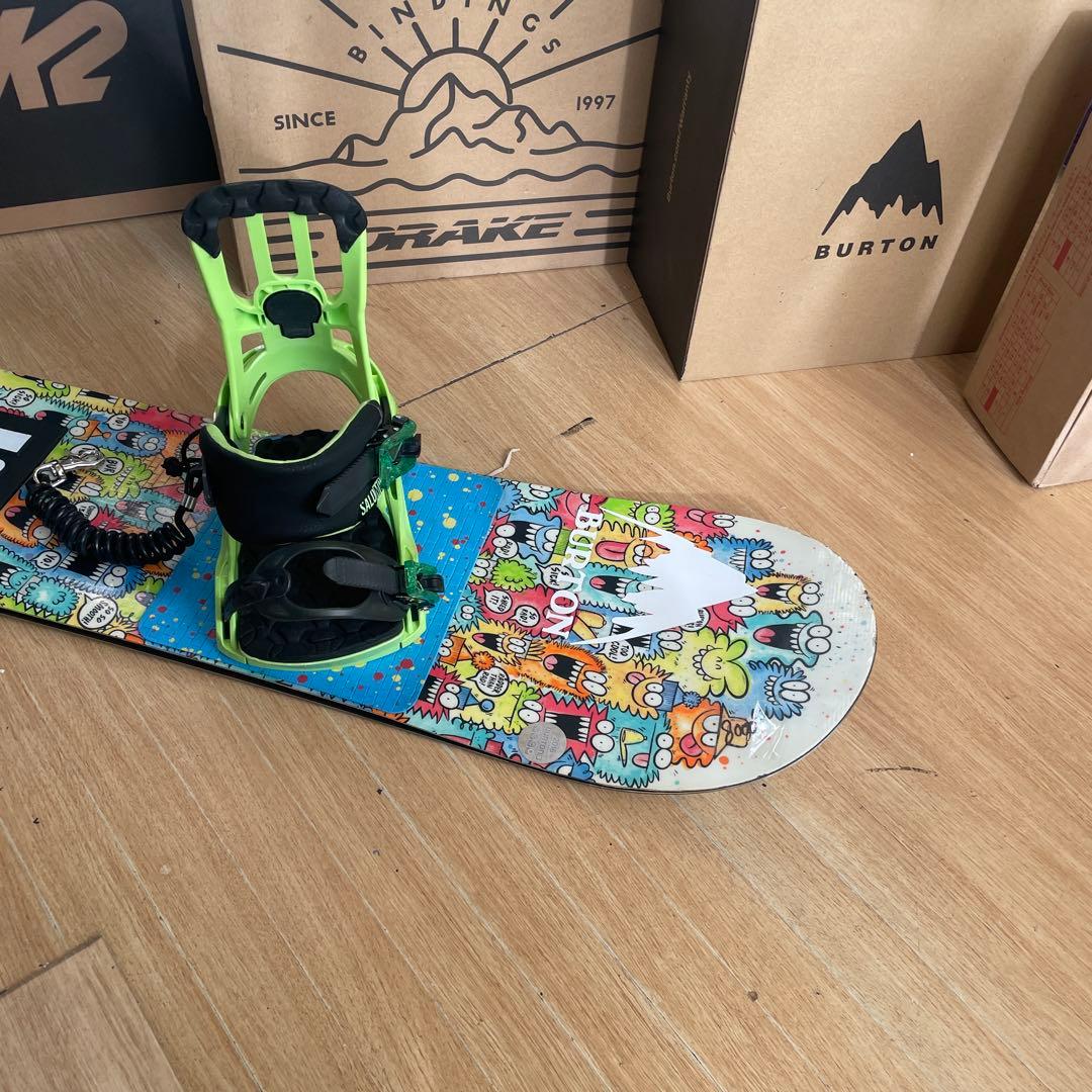 BURTON　キッズスノーボードセット　130cm　バートン　バイン付4点セット