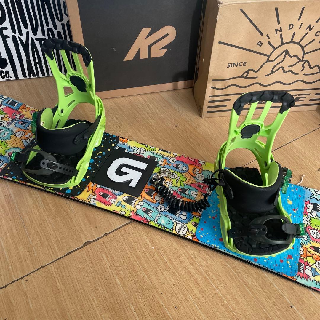 BURTON　キッズスノーボードセット　130cm　バートン　バイン付4点セット