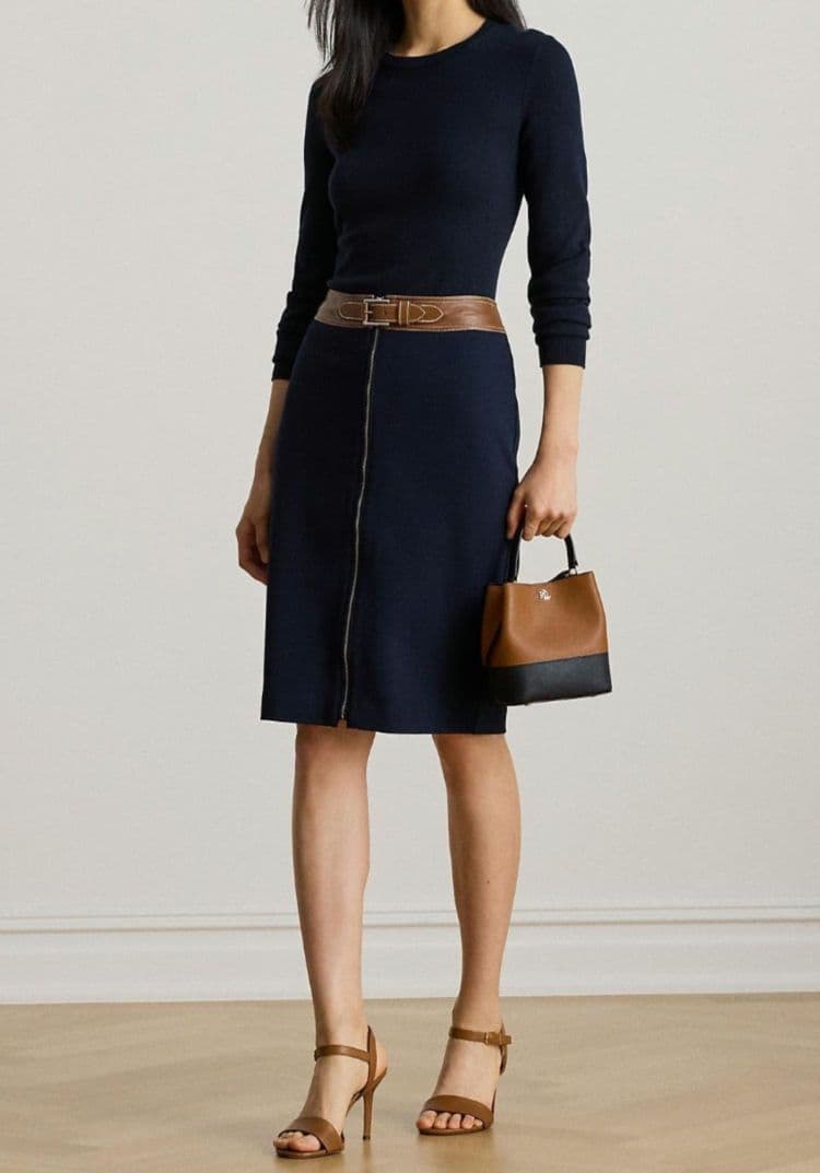 RALPHLAUREN / ラルフローレン フェイクレザー ペンシルスカート