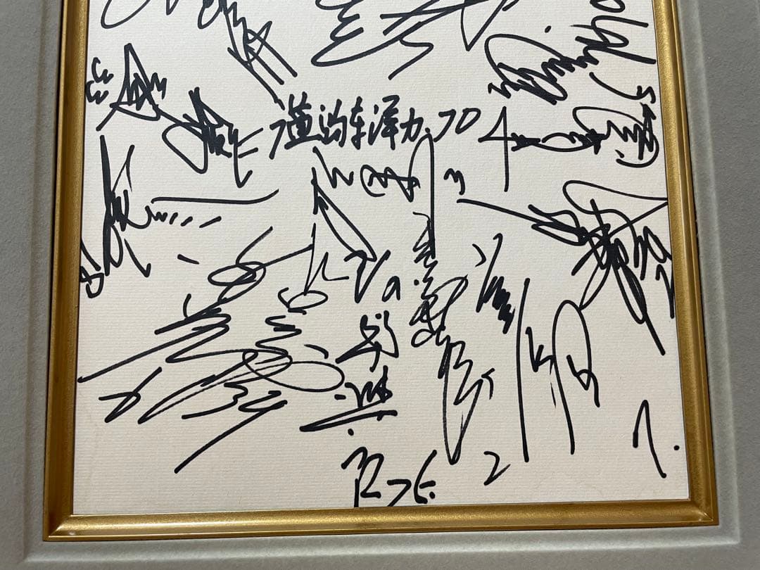 昭和61〜62年◆広島東洋カープ選手寄せ書きサイン色紙◆阿南準郎監督