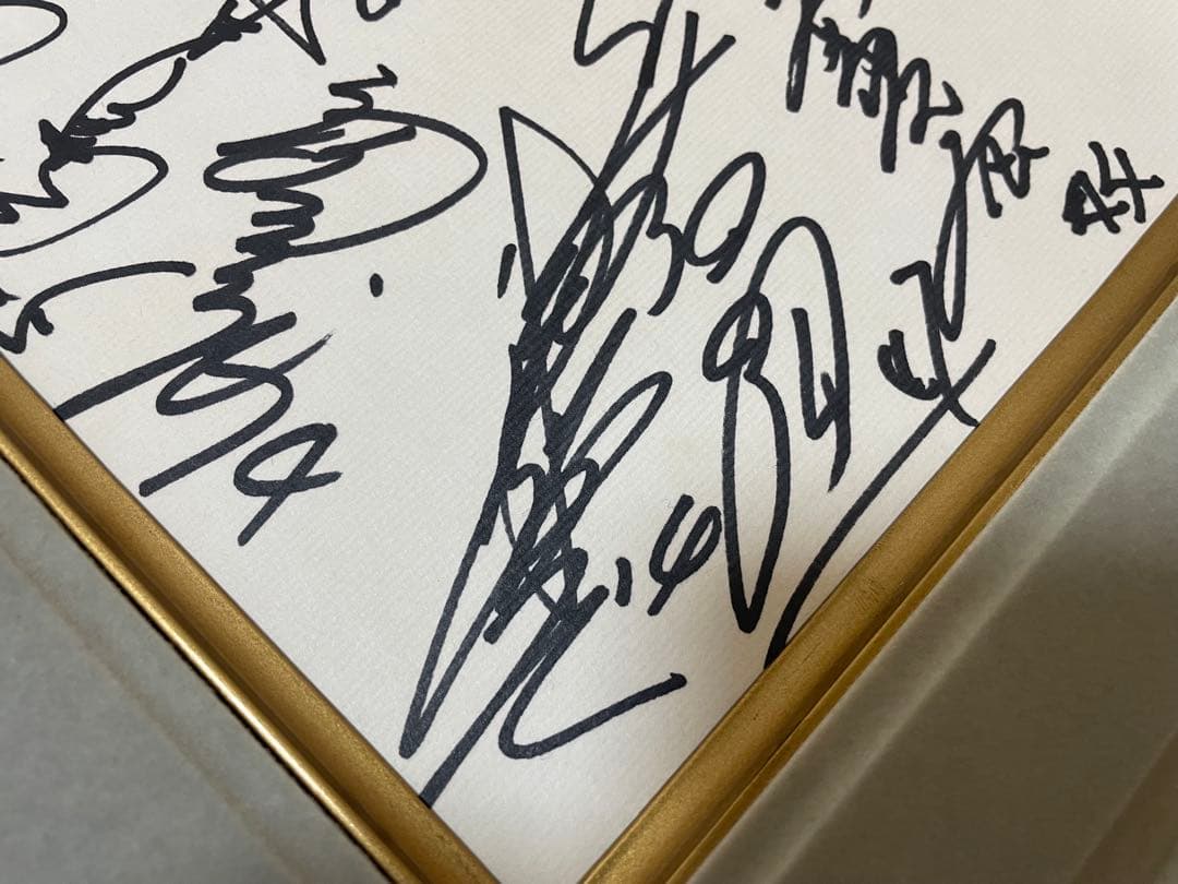 昭和61〜62年◆広島東洋カープ選手寄せ書きサイン色紙◆阿南準郎監督