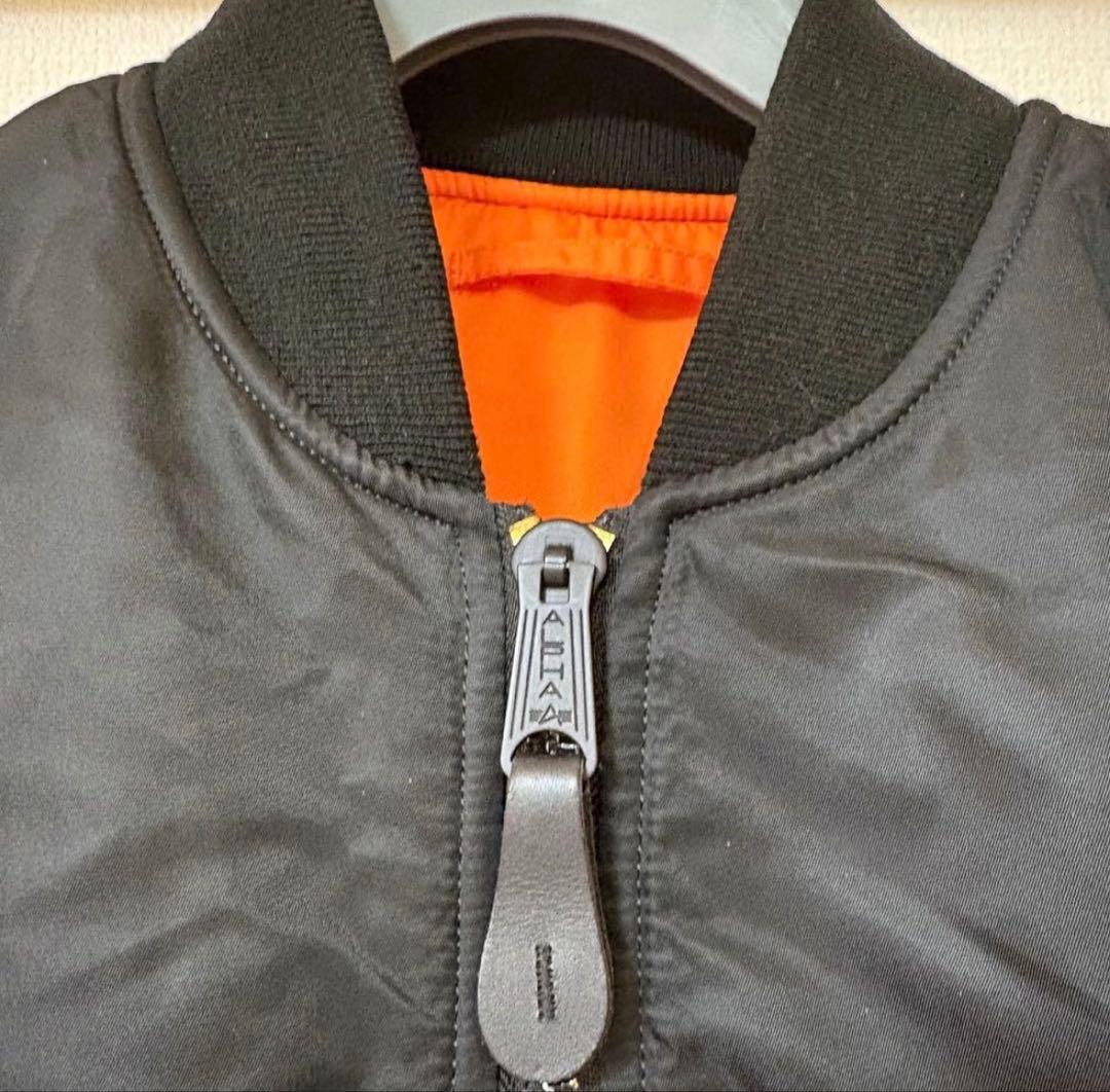 alpha MA-1スタイル ブラックジャケット M タイトモデル