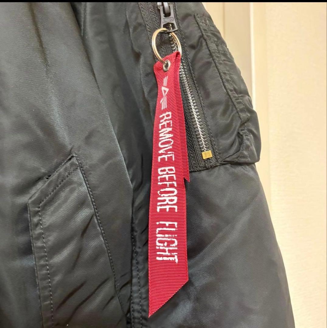 alpha MA-1スタイル ブラックジャケット M タイトモデル