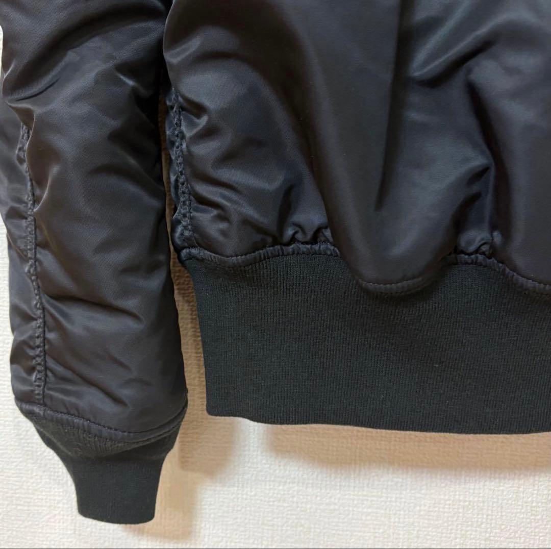 alpha MA-1スタイル ブラックジャケット M タイトモデル