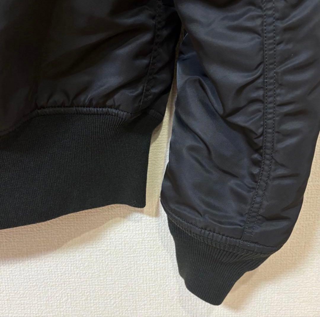 alpha MA-1スタイル ブラックジャケット M タイトモデル