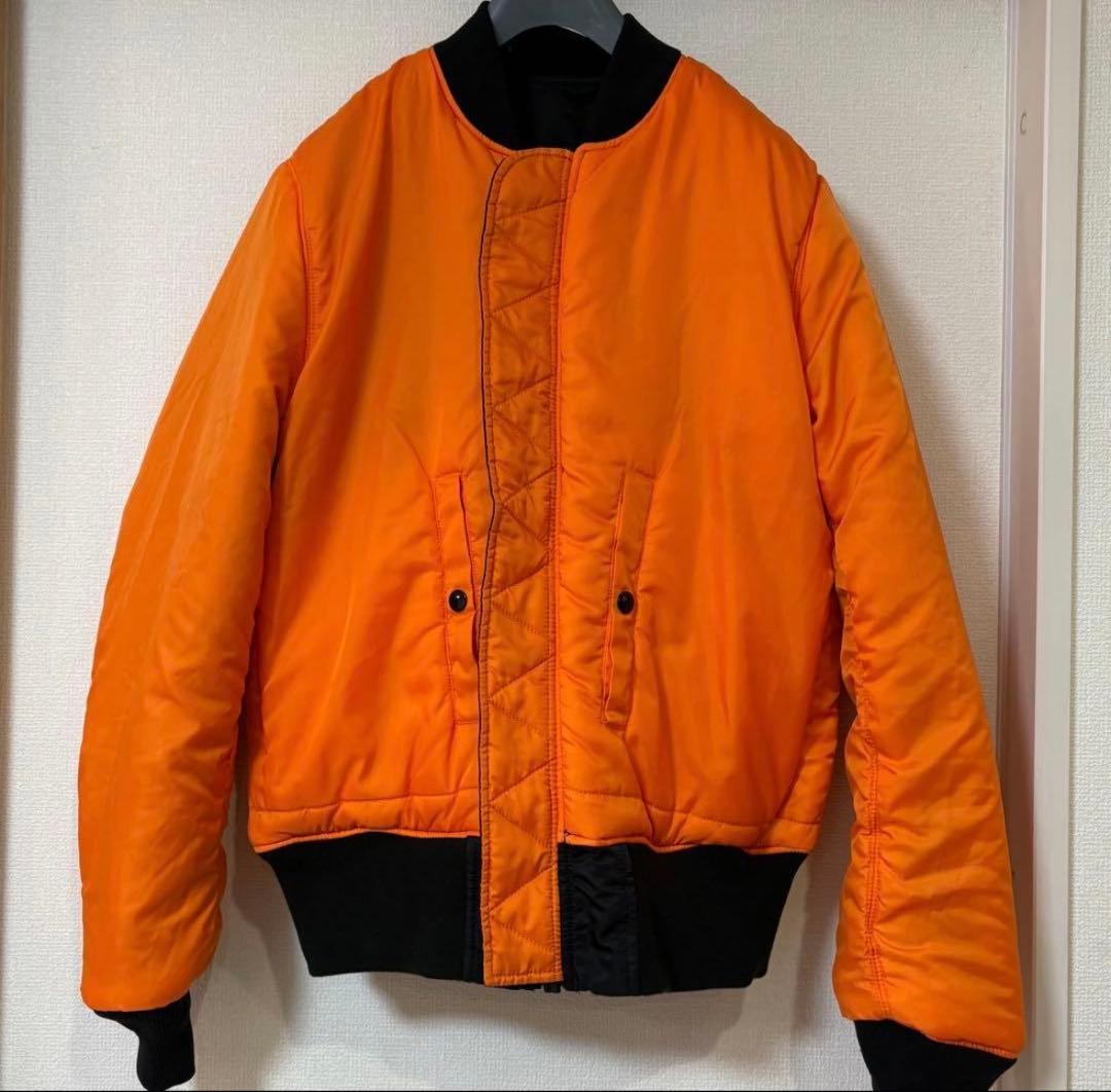 alpha MA-1スタイル ブラックジャケット M タイトモデル