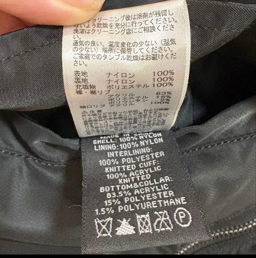 alpha MA-1スタイル ブラックジャケット M タイトモデル