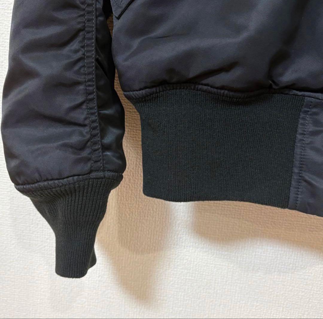 alpha MA-1スタイル ブラックジャケット M タイトモデル