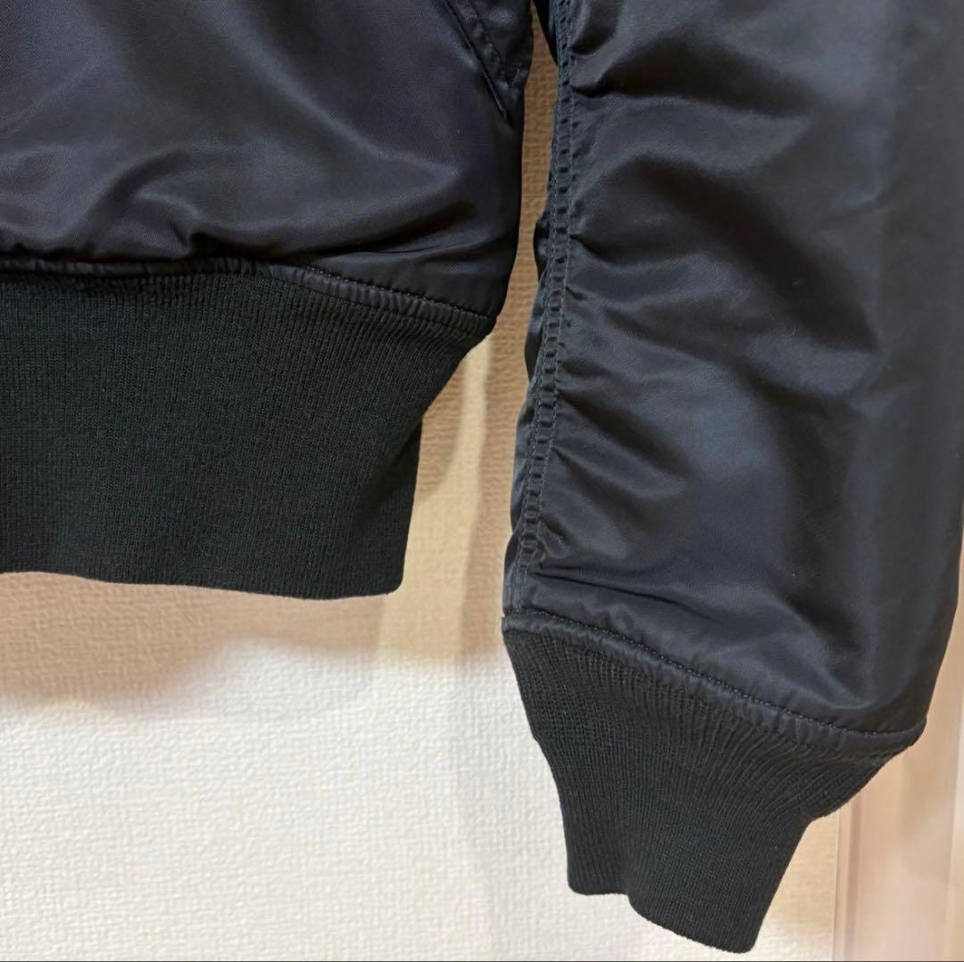 alpha MA-1スタイル ブラックジャケット M タイトモデル