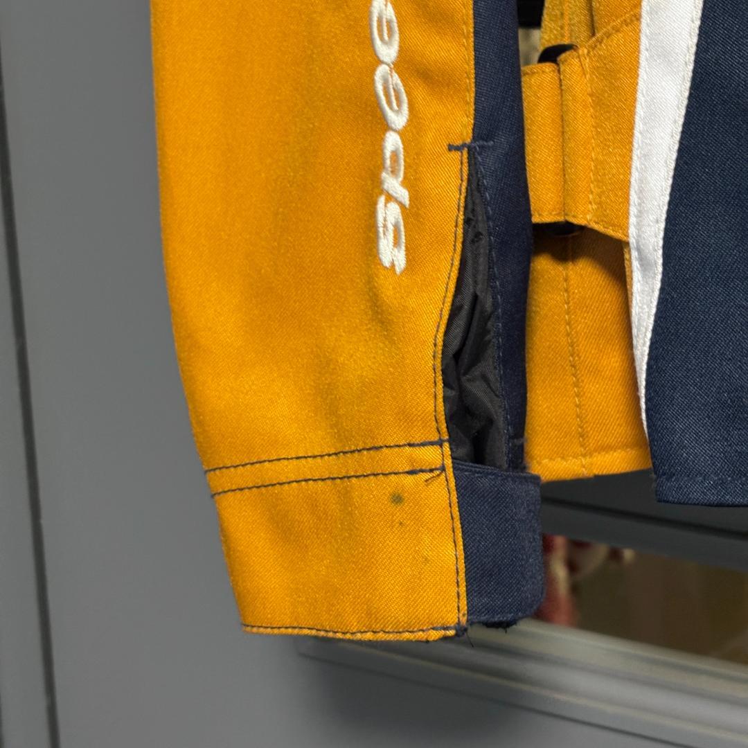 HYOD バイクジャケット レディースLサイズ ネイビー/オレンジ 冬用