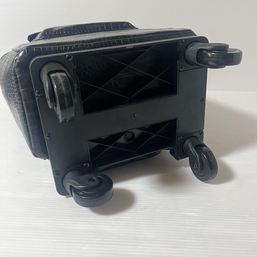スワニー クロコ型押し キャリーバッグ トートバッグ キャリー 黒 旅行 高級