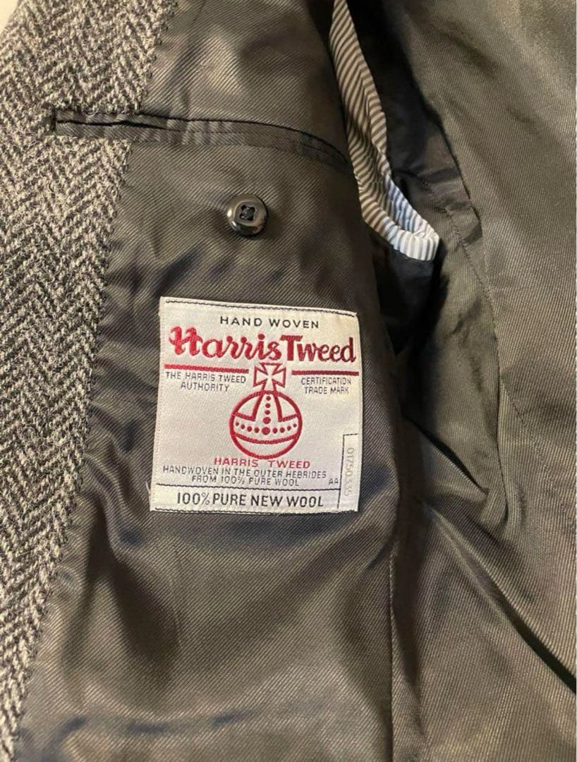 【SALE‼️】Harris Tweed ヘリンボーンテーラードジャケット M