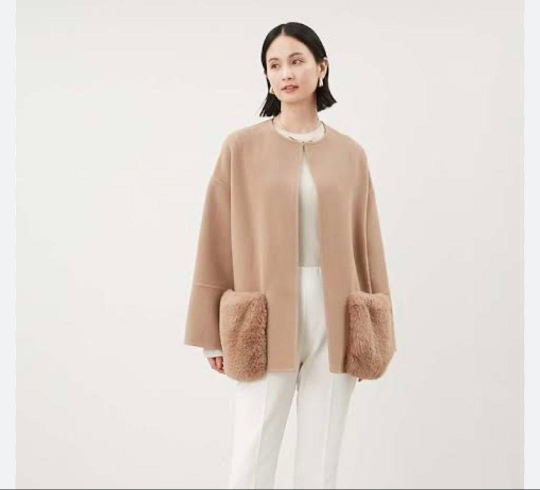 ミラオーウェン　2wayファーポケットリバーコート