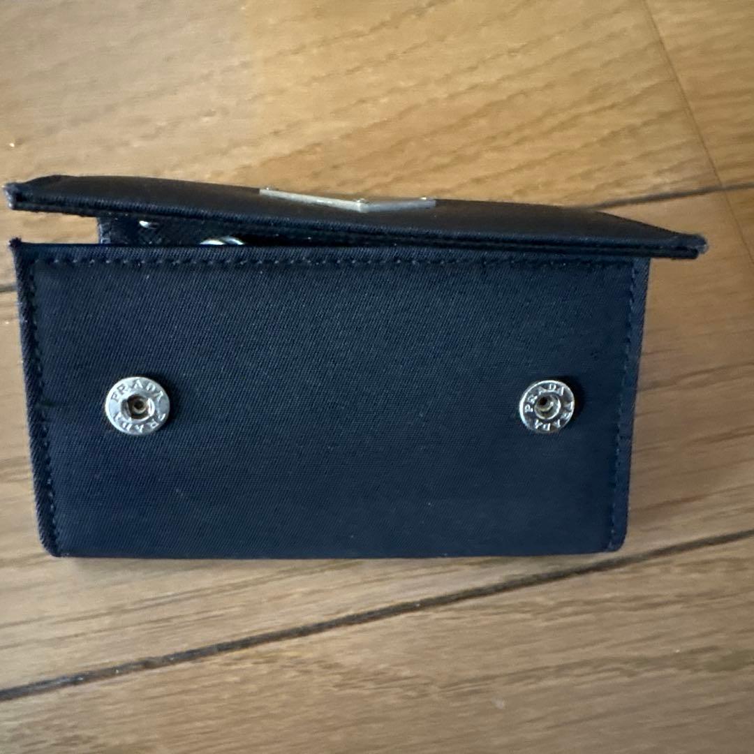 【美品】PRADA ブラック ナイロン キーケース