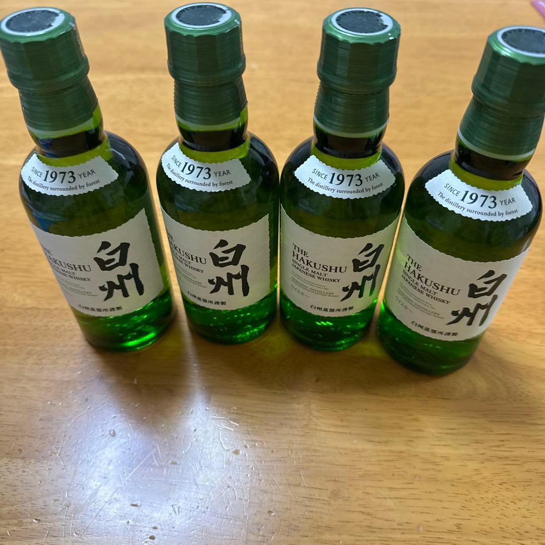 サントリーシングルモルトウイスキー 白州 180ml瓶4本セット