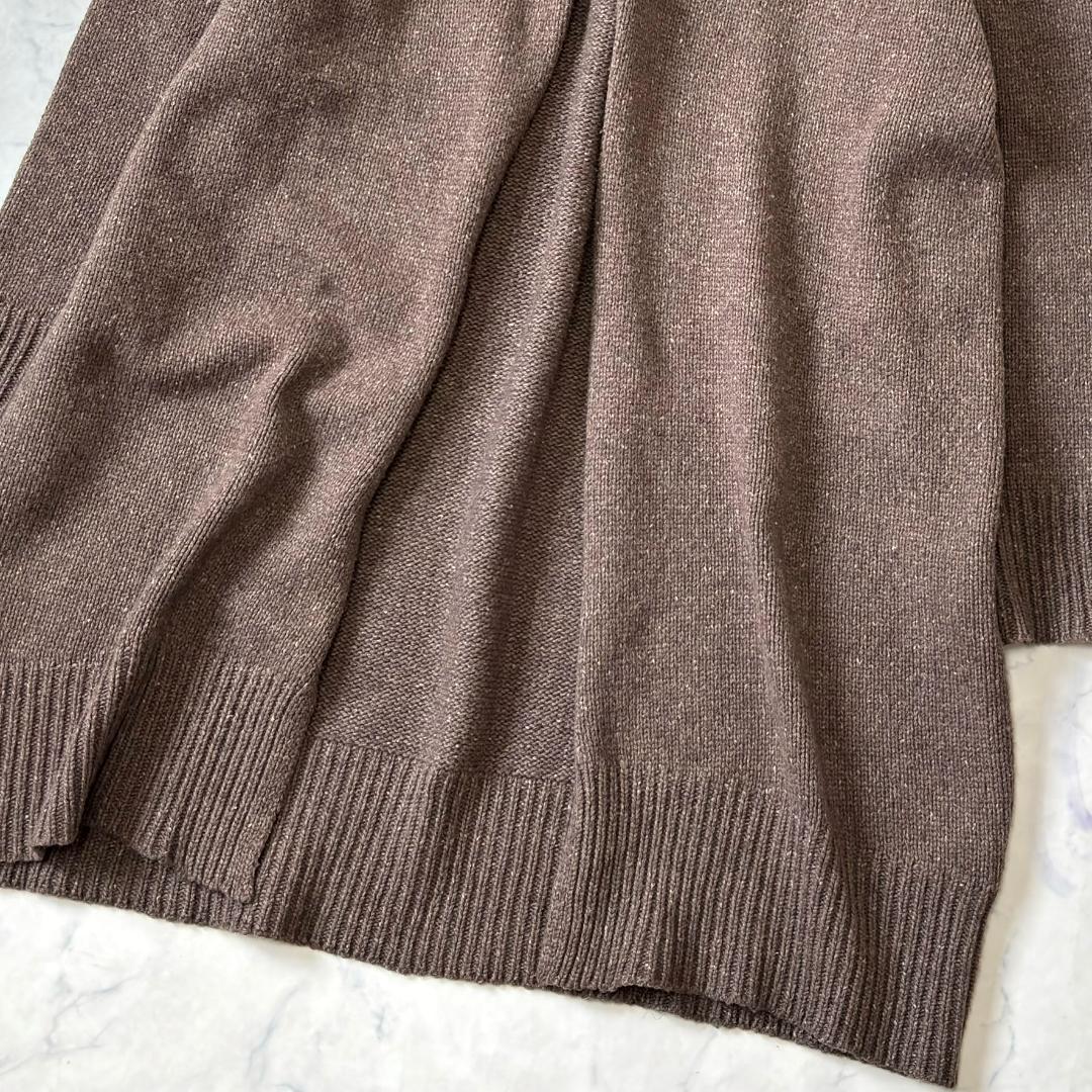 マディソンブルー タートルネックニット ワンピース ブラウン tn5