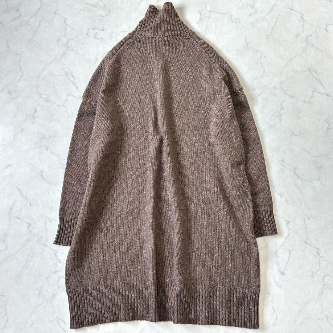 マディソンブルー タートルネックニット ワンピース ブラウン tn5