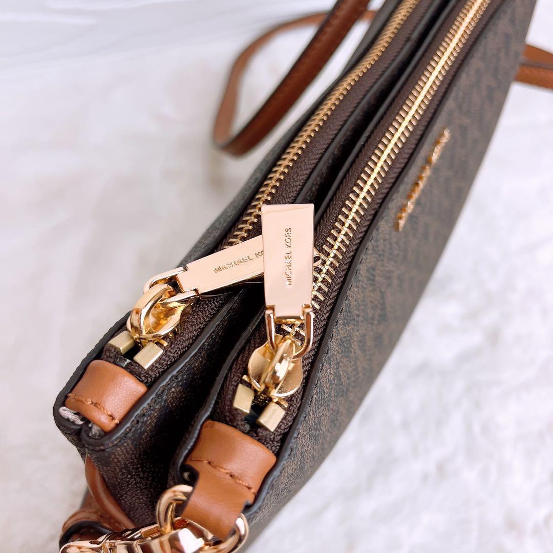 極美品☆MICHAEL KORSマイケルコース 2wayショルダーバッグブラウン