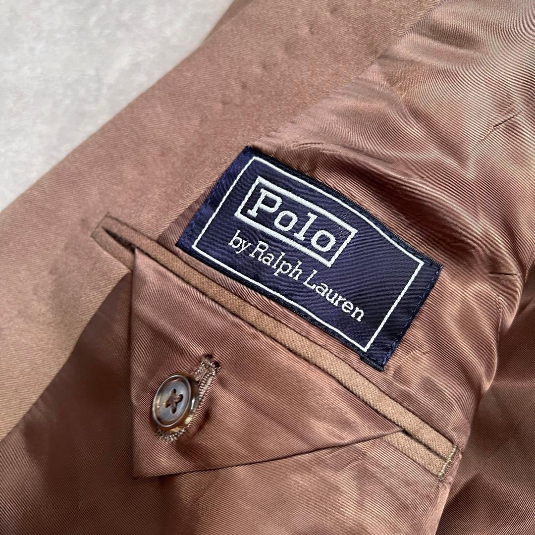 【極美品】ポロバイラルフローレン サキソニーウールスーツセットアップ AB8