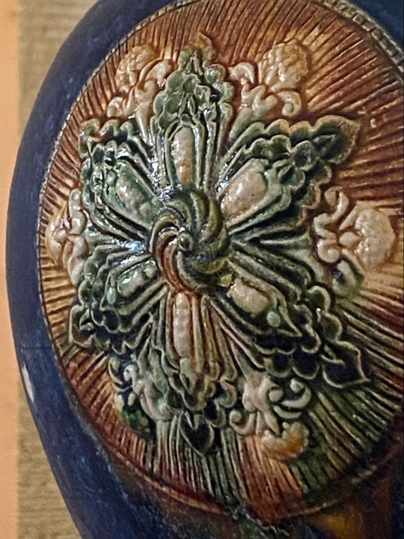 ‼️専用になりました‼️リサイクルFORT‼️new9/10唐物⑧‼️唐三彩藍彩壺箱入